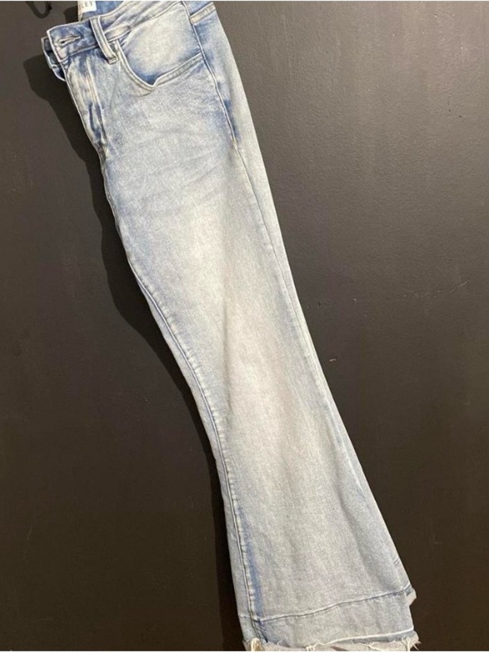 Light Wash Flare Jeans for Women - Casual Wide Leg